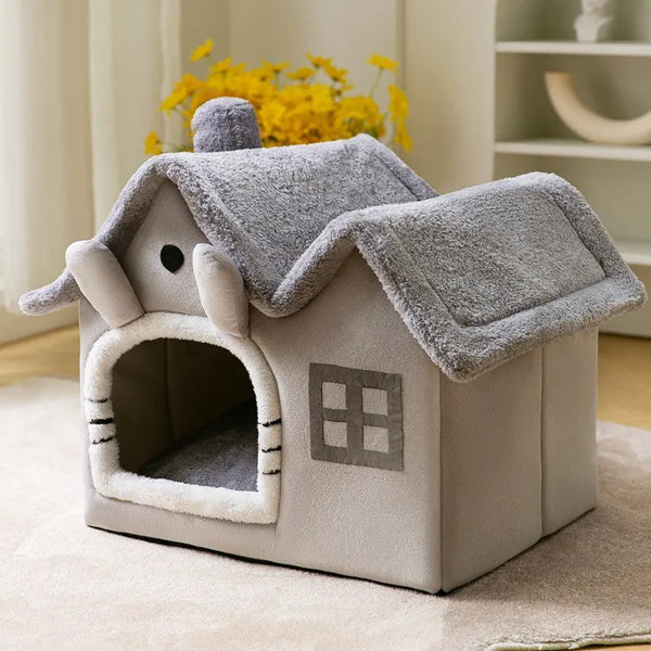 Soft Cat Winter House Enclosed Pet Tent