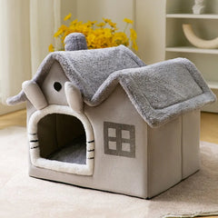 Soft Cat Winter House Enclosed Pet Tent