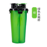 2 IN 1 Travel Water Bottle Collapsible Pet Food Container