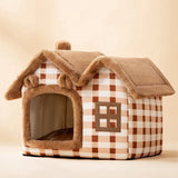 Soft Cat Winter House Enclosed Pet Tent