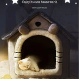 Soft Cat Winter House Enclosed Pet Tent