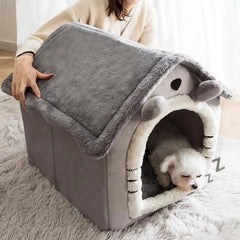 Soft Cat Winter House Enclosed Pet Tent