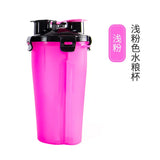 2 IN 1 Travel Water Bottle Collapsible Pet Food Container