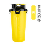 2 IN 1 Travel Water Bottle Collapsible Pet Food Container